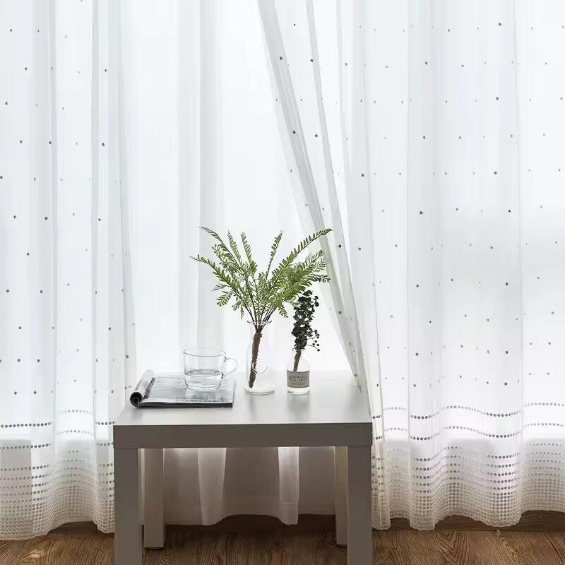 Modern Minimalist Polka Dot Curtains For Bedrooms, High-Quality White Curtains For Luxurious Living Rooms, Curtains For Windows
